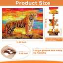 5 Packs 16 Piece Large Jigsaw Puzzles for Dementia Alzheimers Products Activities, Alzheimers Puzzles Memory Cognitive Games for Elderly Seniors with 5 Storage Bags, Gift for Elderly Adults, Animal