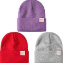 Toddler Beanie Kids Winter Hats Infant Warm Knit Cap Newborn Winter Warm Hat for 0-36 Month Boys Girls 2 Pack