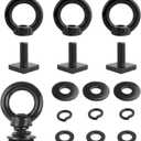 4PCS Car Tie Down Anchors T Slot Accessories,Stainless Steel Car Bolts Retaining Ring Roof Rack Accessories Act as Fastening Points,M8 T Slot Rack Tie Down Rings Bolts