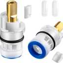 Enhon 2 Pack Faucet Cartridge Compatible with DELTA RP47422, Faucet Repair Kit Compatible with 2 Handle Victorian Faucets Only, Stem Replacement Two Handle Ceramic Stem Cartridge