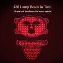 MEGELIN Led Red Light Therapy Face & Neck Mask, 7 Colors Led Light Therapy Facial Mask, Infrared Red Light Therapy Mask, Infrared Light Skin Rejuvenation (White)