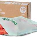 Compostic Home Compostable Resealable Gallon Bags, Microwave & Freezer Safe, Organic Food Storage Container, 90 Count + 10 Bonus Bags