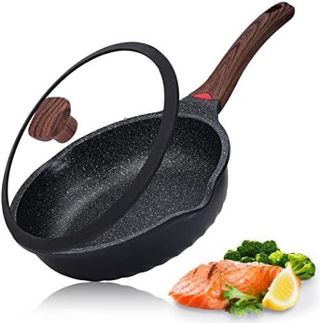 Vinchef Nonstick Deep Frying Pan Saute Pan with Lid, 10in/3Qt Skillet Pan, German 3C+ Ceramic Coating Technology, Aluminum Casting, Induction Compatible