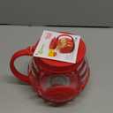 Ecolution Patented Micro-Pop Microwave Popcorn Popper with Temperature Safe Glass, 3-in-1 Lid Measures Kernels and Melts Butter, Made Without BPA, Dishwasher Safe, 1.5-Quart, Red