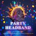 REETAN Light Up Fire Headband Flame Headpiece Rave Hair Accessories for Women