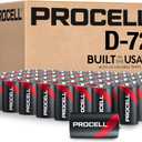 PROCELL D Cell Alkaline Batteries, 1.5V, 72-Pack Bulk for Professionals