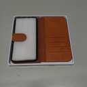 DuckSky for iPhone 13 Pro 6.1" Genuine Leather Wallet caseRFID Blocking4 Credit Card HolderReal Leather Flip Folio Book Protective Cover Women Men for Apple 13Pro Phone case Light Brown