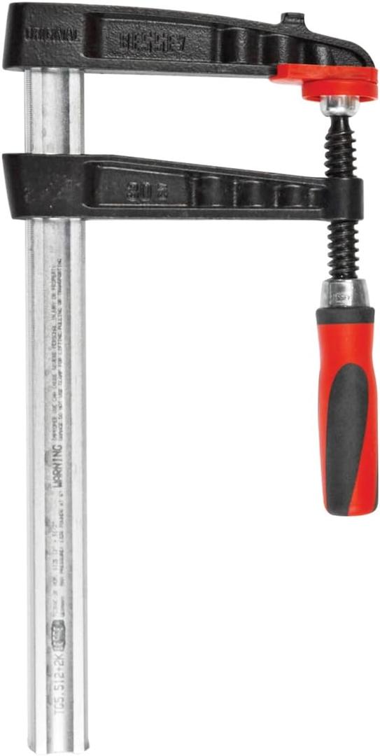 BESSEY TG5.512+2K Clamp, woodworking, F-style, 2K handle, replaceable pads, 5.5 In. x 12 In., 1320 lb