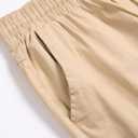 Mens Casual Cargo Joggers Pants Elastic Waist Slim Fit Stretch Chino Work Pants Twill Track Sweatpants Trousers (Black)