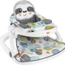 Fisher-Price Portable Baby Chair Sit-Me-Up Floor Seat with Snack Tray, Developmental Toys & Washable Seat Pad, Cute Sloth