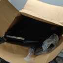 Rolanstar Corner Desk, 44.5" W x 34.5" H Carbon Fiber Computer Desk with Power Outlets, LED Lights and Keyboard Tray, Small Office Computer Desk with Monitor Stand for Small Space, Carbon Black