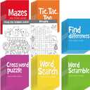 Hungdao 48 Pcs Mini Activity Books for Boys and Girls, Fun and Games, Challenging Activities Include Mazes, Word Scramble and More Bulk Gifts for Students Party Classroom