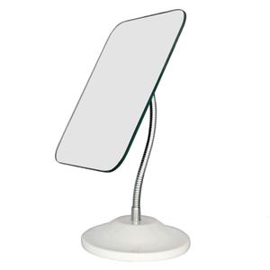 YEAKE Adjustable Flexible Gooseneck Makeup Mirror,360Rotation Folding Portable Desk Vanity Mirror with Stand Shower Shaving Cosmetic Mirror Square