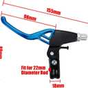Modengzhe Motorcycle Brake Clutch Levers,2 PCS Aluminum Alloy Universal Clutch Brake Handle Levers Fit Full Construction Bicycle Brake Lever,Blue