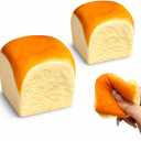 Squeeze Bread Toy，Slow Rising Squishy，Squishy Dumpling Stress Balls，PU Materia Fidget Toy for Office or Party Favor (2PCS)