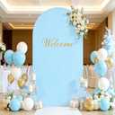 Blue Arch Backdrop Cover 6.6FT, Thickened Arch Covers Stretchy Backdrop with Zipper Spandex Fitted Wedding Round Top Chiara Stand Cover for Birthday Party Baby Shower Banquet