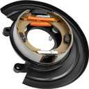 926270 Rear Loaded Parking Brake Backing Plate Assembly, Fit for Ford F-250 1999, F-250 Super Duty 1999-2004, F-350 Super Duty 1999-2004, Excursion 2000-2005, OE 926-270, 4C3Z2209AA, YC3Z2209CA (Rear Driver or Passenger Side)