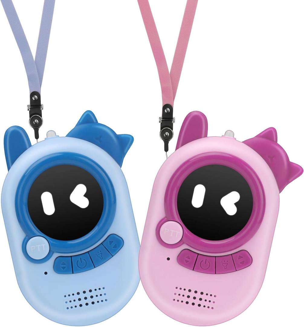 Walkie Talkies for Kids, Long Range 2 Pack With Flashlight, Outdoor Camping Games Birthday Toys for Toddlers 3-12 Years Old Girls Boys