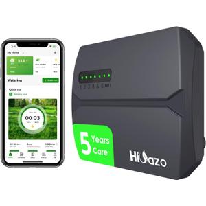 Smart Sprinklers Controller WiFi, Irrigation Controller Easy Use App Enabled, 6 Zone + 16 Plans, Save Water Auto Skip Rain, Freeze & Wind, 10 Minutes Install