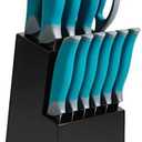 Oster Lindbergh 14 Piece Cutlery Set, Teal