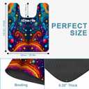 ANNA QUEEN Cosmic Patterns Bathroom Toilet Rug Mat U Shaped 24" x 20"Absorbent Non Slip Black Cat Bathroom Rugs Mats-Easy Clean Quick Dry Bath Mats Rugs for Floor