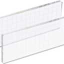 PATIKIL 6" x 3" Acrylic Stamp Block, 2 Pack Clear Stamping Block with Grid Lines Decorative Mounting Blocks Square for Scrapbooking DIY Crafts Card Making