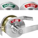 Commercial Door Handle for Restroom, Vacant Occupied Bathroom Lock, Occupied Door Handle, Privacy Indicator Door knob for Public & Industrial Buildings (Satin Chrome)