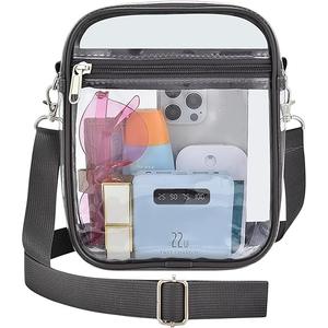 Clear Stadium Bag 12126 Policy Compliant Transparent Crossbody Purse, Waterproof PVC Clear Bag for Concerts Events