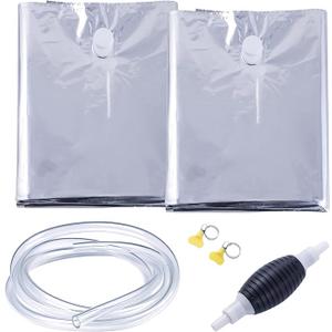 TOHONGADON 116 Gallon Aluminum Foil Emergency Water Storage, Bathtub Water Storage Bag with Hand Pump, Water Storage Bladder for Hurricane Disaster Preparedness Survival Drinking Water