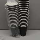 Coffee Cups, Leak-Free Food Safe Paper Cups 8oz 12oz 16 oz, Disposable Black Paper Cups for Cold and Hot Drinks,32 pc