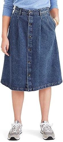 DOCKERS Women's Midi Skirt (31, Denim)