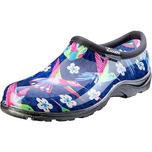 Sloggers Women's Waterproof Rain and Garden Shoe with Comfort Insole, Hummingbirds Pink, Style 5117HUMPK08  Size 6