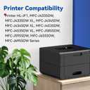 LC406XL LC406 Ink Cartridges for Brother Printer LC 406 XL 406XL MFC-J4335DW Ink Cartridge Compatible for Brother MFC-J4535DW MFC-J5855DW MFC-J6555DW MFC-J6955DW Printer (4-Pack High Yield, BK/C/M/Y)