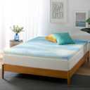 ZINUS 3 Inch Swirl Gel Cooling Memory Foam Mattress Topper, Smaller, More Convenient WonderBox Packaging, Cooling, Airflow Design, CertiPUR-US Certified, Queen