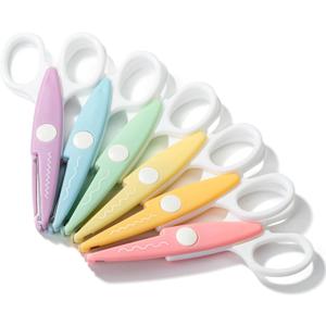 Mr. Pen- Craft Scissors Decorative Edge, 6 Pack, White & Pastel, Zig Zag Scissors for Crafting, Scrapbooking, Fancy, Pattern, Design
