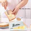 Butter Dish with Lid, Ceramic Butter Dish with Lid for Countertop, White Butter Tray, Kitchen Butter Keeper, Butter Container, Butter Holder, Microwave and Dishwasher Safe;