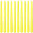 10 Inch Yellow Taper Candles for Summer Parties, 10 Packs Unscented Candlesticks for Dinner Birthday Seasonal Celebration and Home Decoration