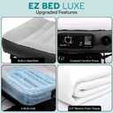 SereneLife (Twin) EZ Bed Luxe Air Mattress with Frame and Rolling Case - Luxury Series with Bonus Memory Foam Cover, Constant Comfort Pressure Maintaining Pump, Built-in Headrest, Wall Plug AC