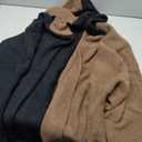 Astylish Women 2026 Fall Outfits Open Front Long Sleeve Hooded Knit Cardigan Sweaters Color Block Outwear Coats (XXL)