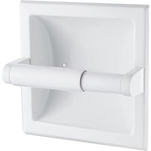 Recessed Toilet Paper Holder White - Bathroom Toilet Tissue Holder Wall Mount Recessed Toilet Paper Roll Holder Stainless Steel