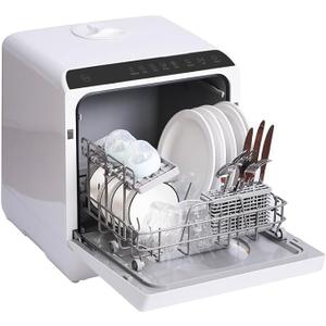 Countertop Dishwasher with built-in water tank, countertop mini portable dishwasher for apartments and RVs, Compact Dishwasher that can wash baby bottles. Dish washer machines with drying function.