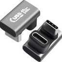 U Shape USB C Adapter 2-Pack, 180 Degree Angle USB4 USB C Male to Female Extender Connector Support PD 3.1 240W Type C Fast Charging,40Gbps,8K HD Display, for iPhone 17/16 Series, MacBook Pro, iPad