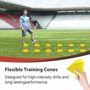 Portable Soccer Goal, Detachable 12x6 FT Soccer Goals Net for Backyard, Quick Setup Training Equipment with 1 Carry Bag, 12 Training Cones