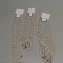 25 Pcs Christmas Tree Beads Garland with Hooks White Artificial Pearl Strands Chain Faux Pearl Hanging String for Xmas Tree Wedding Party DIY Craft Holiday Decoration Multi Size