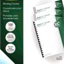 Fellowes 52089 Binding Presentation Covers, 8mil, Letter, 100 Pack, Clear