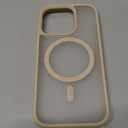 MOCCA Strong Magnetic for iPhone 15 Pro Case, [Compatible with Magsafe][13FT Military Drop Protection] Slim Translucent Matte Shockproof Case for iPhone 15 Pro Phone Case 6.1'', Light Gold