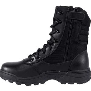 RIELD Men's Military Tactical Work Boots Side Zipper Jungle Army Combat Boots (12, Black)