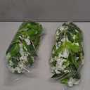 Lvydec Wisteria Artificial Flowers Garland, 4Pcs Total 28.8ft White Artificial Wisteria Vine Silk Hanging Flower for Home Garden Outdoor Ceremony Wedding Arch Floral Decor