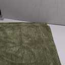 decorUhome Summer Corduroy Olive Green Throw Pillow Covers 18x18 Set of 2 Decorative Soft Boho Farmhouse Couch Pillow Covers for Living Room Bed Sofa Broadside Striped Pillow Cases