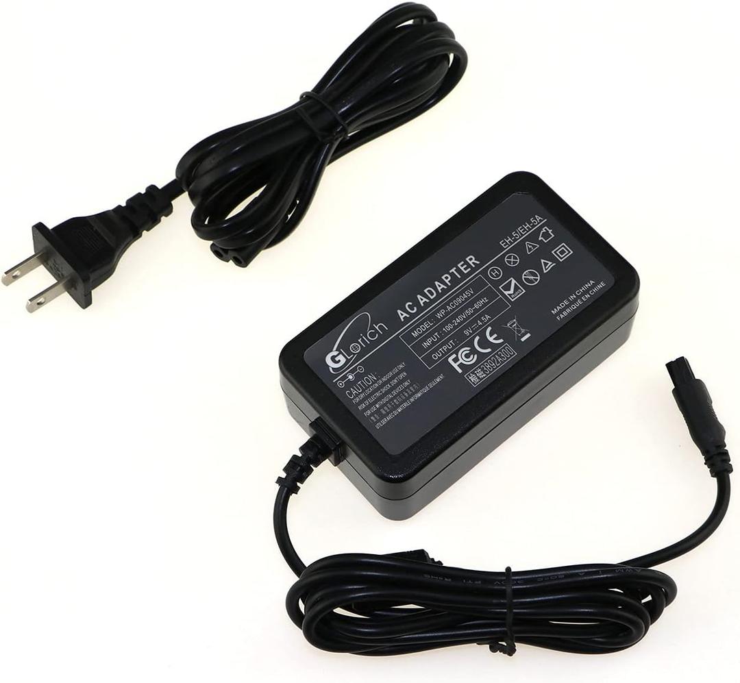 Glorich EH-5 EH-5A EH-5B 25364 27055 Replacement AC Power Adapter for Nikon DSLR Cameras D700 D300 D300S D100 D90 D80 D70 D70S D50 D5000 D3000 D60 D40 D40X D3100 P7000 D7000
